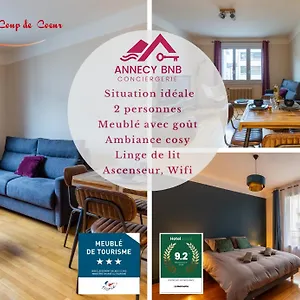 La Marmotte: 2 Persons, Center And Lake, 3* Annecy